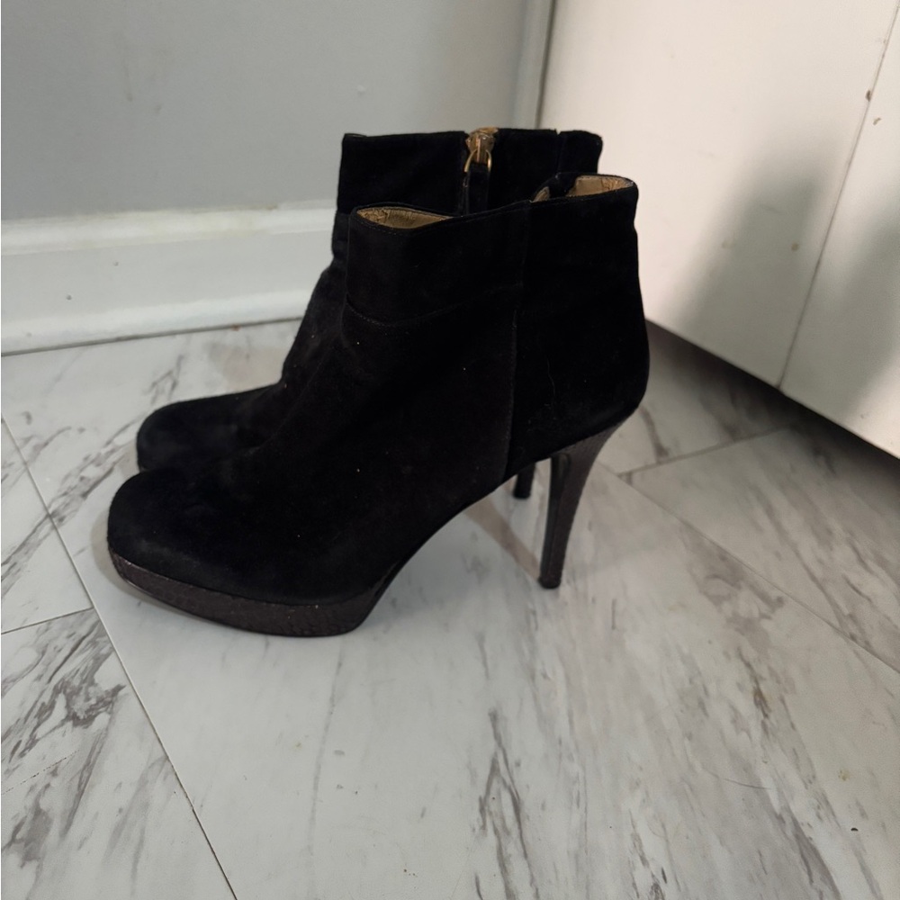 Nine West Black Suede Ankle Booties